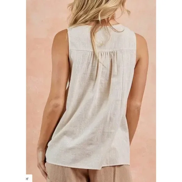 Front Lace Blouse - Doe and Rae - Size Large - Picture 3 of 7